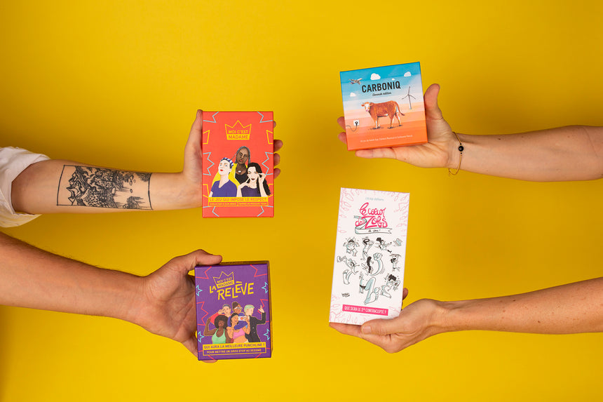 Jeux de L’Eclap Editions (Carboniq, Moi C’est Madame, La Relève, Le Cœur des Zobs)