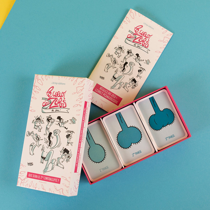 Boîte ouvert du jeu Le Cœur des Zobs.