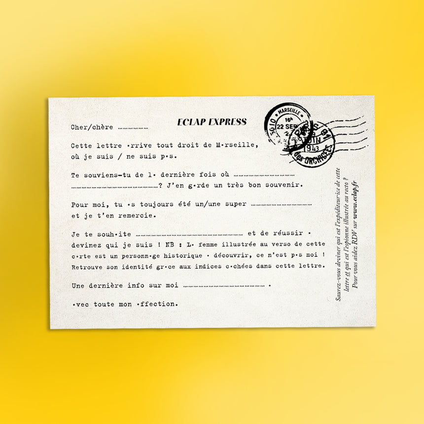 Carte postale ludique